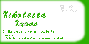 nikoletta kavas business card